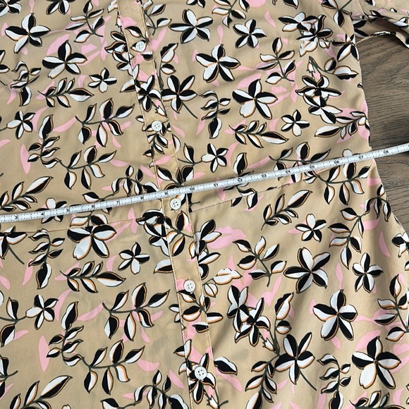 Banana Republic Floral Tan Collared Wrap Dress - Picture 4 of 4